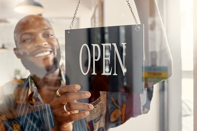 Veteran opening his store has been certified as a Service-Disabled Veteran-Owned Business.