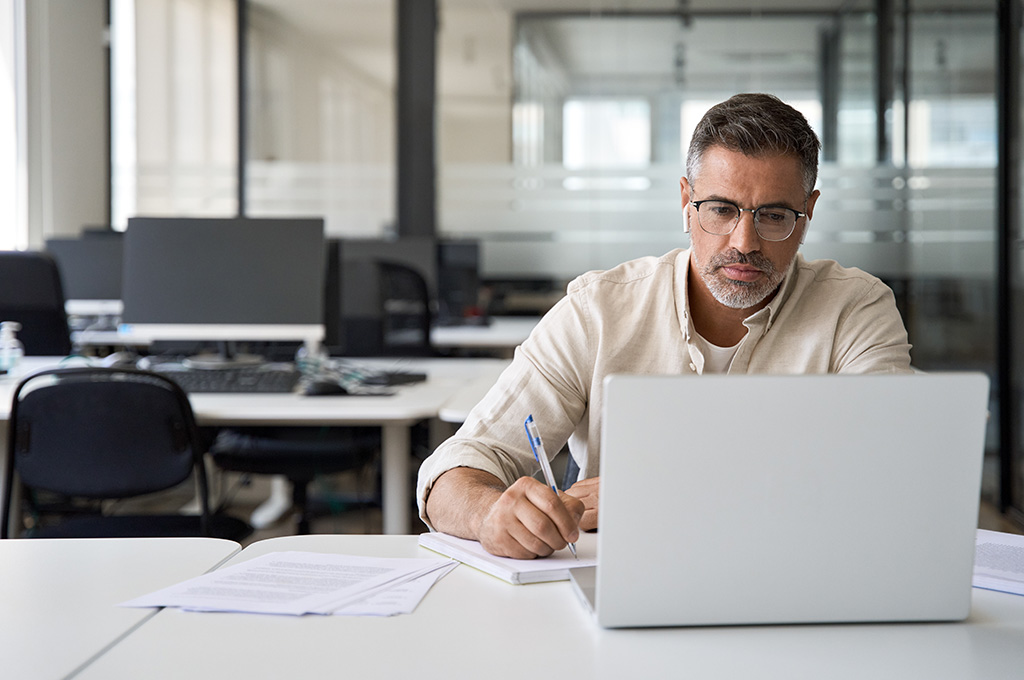 A veteran looking into veteran debt relief programs after work